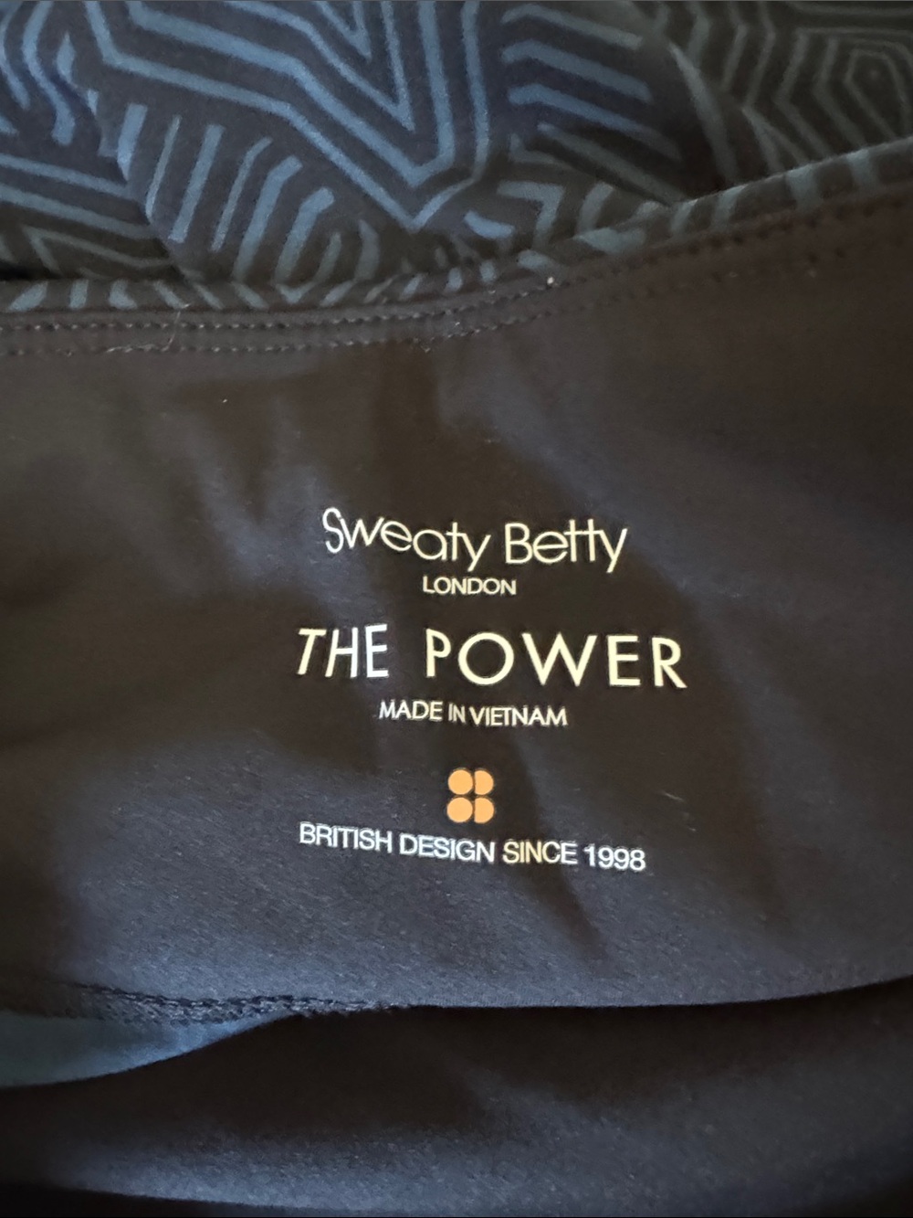 Sweaty Betty Navy Geometric Leggings - Picture 7 of 7